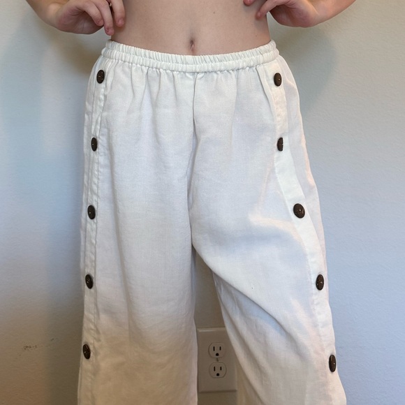Linen Off-white Pants - Picture 2 of 4
